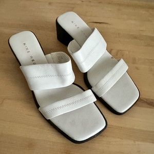Nine West White Retro Sandal Size 8M
